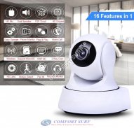 Wide Angle 720p Hd P2p Wireless Cctv Ip Camera Alarm Motion Sensor + Ir Night Vision